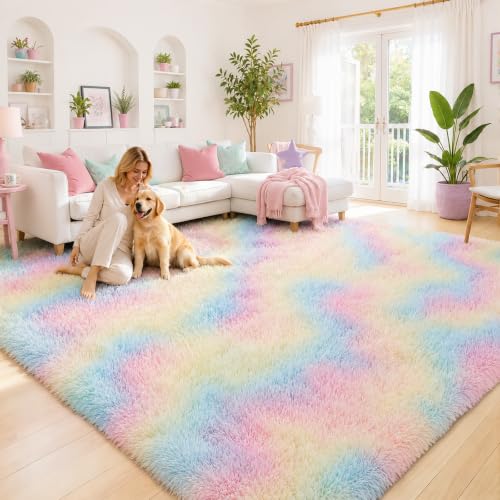 8x10 Area Rugs for Living Room (Rainbow / 8' x 10' (Rectangular))