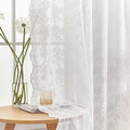 Vintage Lace Curtains 102 Inches Long (Bright White / 52"W x 102"L (Pack of 2))