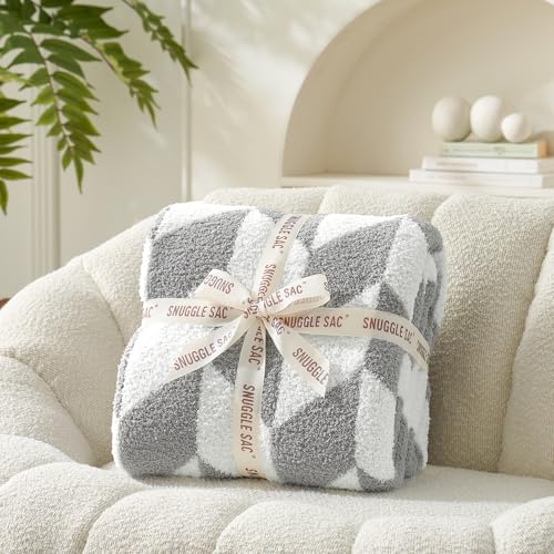 Chevron Throw Blanket for Couch (Chevron Grey / Throw (50"x60"))