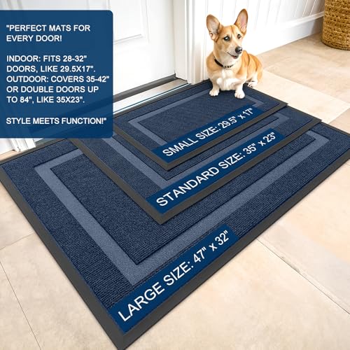 Front Door Mat Outside 59x20 (Blue / 59" x 20")