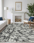 8x10 Area Rugs for Living Room Modern Washable Rug (Charcoal / 8' x 10' (Rectangular))