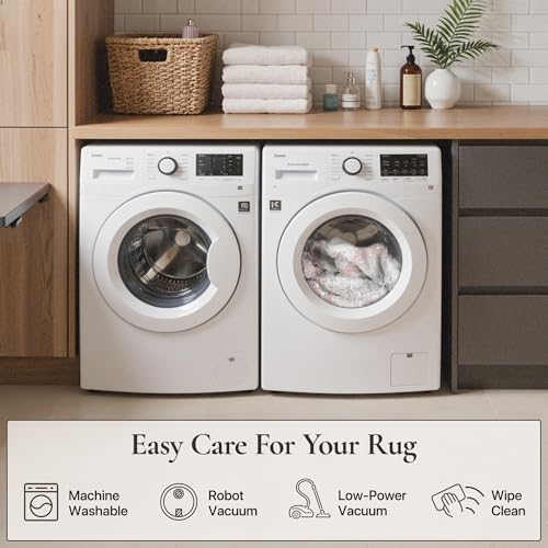 Area Rugs 9x12 for Living Room (Pink Grey / 9' x 12' (Rectangular))
