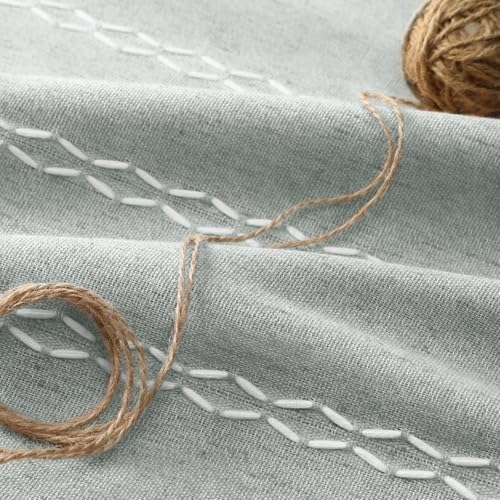 Teal 100% Boho Blackout Curtains 84 Inch 2 Panels with Tassels (Teal Green / 52"W x 84"L (Pack of 2))