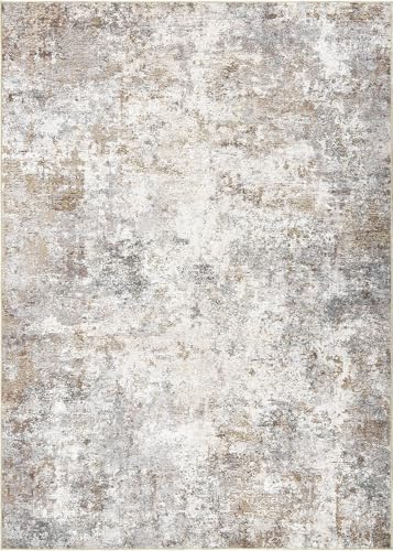 10x13 Area Rug Living Room Rugs Washable Neutral Brown Grey Carpet (Brown Grey / 10' x 13' (Rectangular))