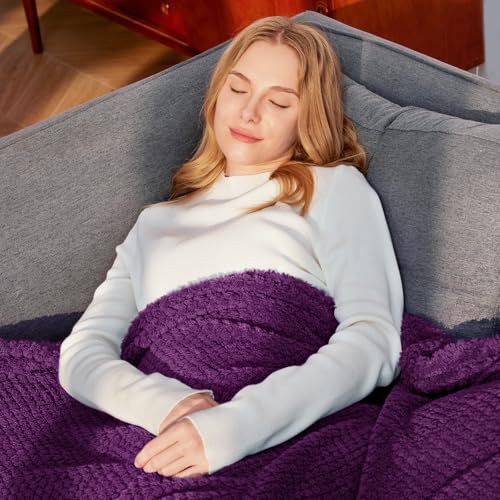 Soft Fleece King Size Bed Blanket (Purple / King(90x104 In))