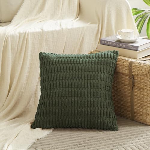 4 Packs Decorative Throw Pillow Covers for Living Room Couch Bed (26" x 26" (Pack of 4) / Olive Green)