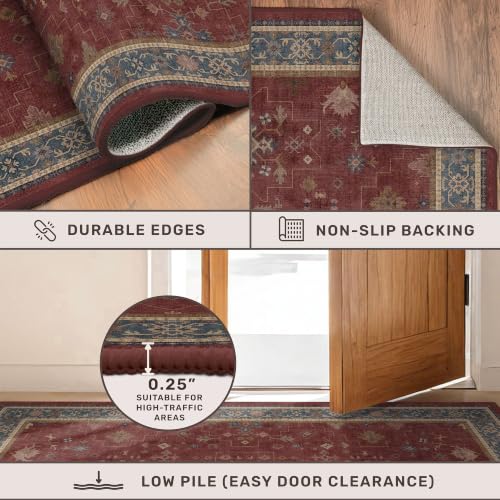 6x8 Dining Room Rugs for Under Table (6' x 8' (Rectangular) / Burgundy)