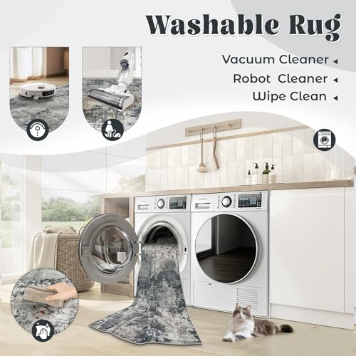 8x10 Area Rugs for Living Room (Grey White / 8' x 10' (Rectangular))