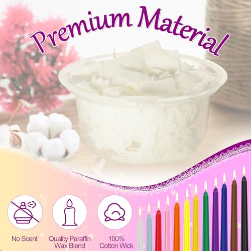 10 Inch Colored Taper Candle Sticks 24 Pack (10 inch Taper Candle-24pcs / Multicolor)