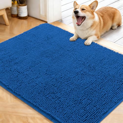 Dog Door Mat for Muddy Paws 40x32 (Deep Navy Blue / 40" X 32")