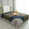 Waterproof Dog Bed Cover Pet Blanket for Furniture Bed Couch Sofa Reversible (82x120 Inch (Pack of 1) / Green+navy Blue)
