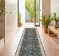 Black Boho Washable 3x16 Extra Long Runner Rug for Hallway (3' x 16' (Runner) / Ashen / Multi)
