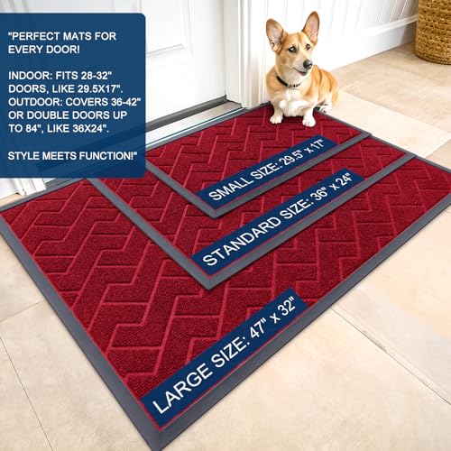 Front Door Mat Outside 59x23 (Wine Red / 59" x 23")