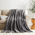 Fleece Blanket Twin Size Dark Grey Lightweight Throw Blanket Super Soft Cozy Microfiber Blanket Factory Shop (Dark Grey / Twin(60"x80"))