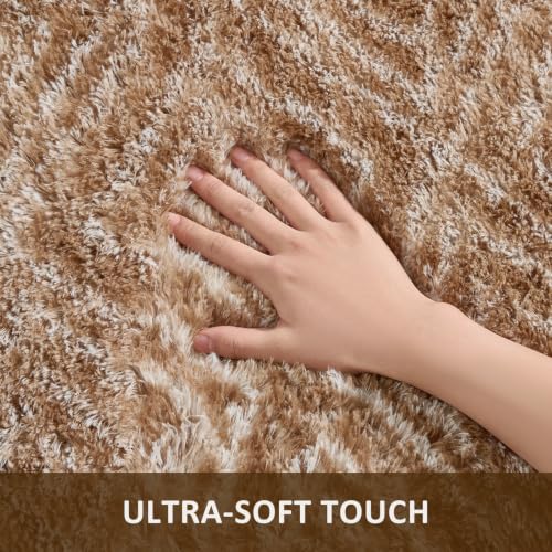 8x10 Brown and White Diamond Striped Rugs for Living Room (Brown and White / 8' x 10' (Rectangular))