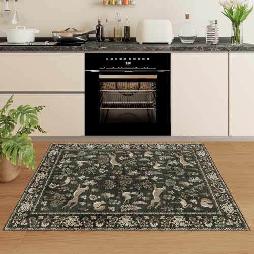 2x3 Entryway Rug (Charcoal Black (Animal) / 2' x 3' (Rectangular))