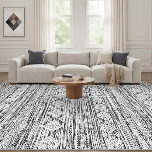 8x10 Area Rugs Living Room (White Black / 8' X 10' (Rectangular))
