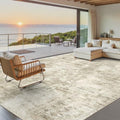 9x12 Area Rugs for Living Room Washable Rug Abstract Beige (Beige/Gray / 9' x 12' (Rectangular))