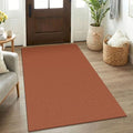 Rugs for Entryway 3x5 ft Washable Area Rug Non Slip Rubber Backed Entry Rug Woven Indoor Door Mat Cotton Kitchen Rugs for Entryway (Burnt Orange/Tan / 3' x 5' (Rectangular))