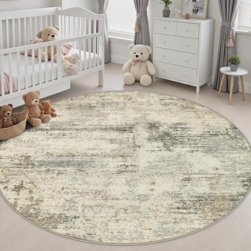 Round Area Rug Living Room (Ash Brown / 6' (Round))