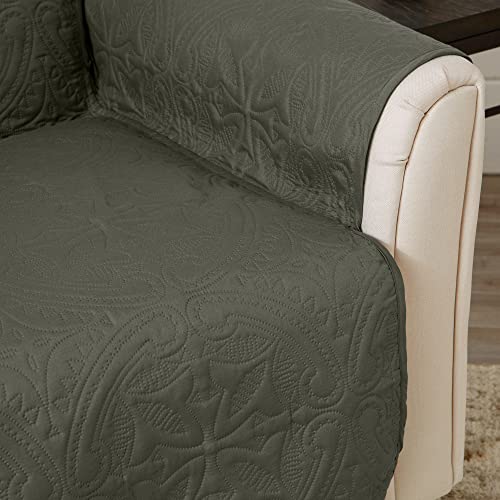 Reversible Loveseat Cover (Loveseat / Sage Green / Light Gray)