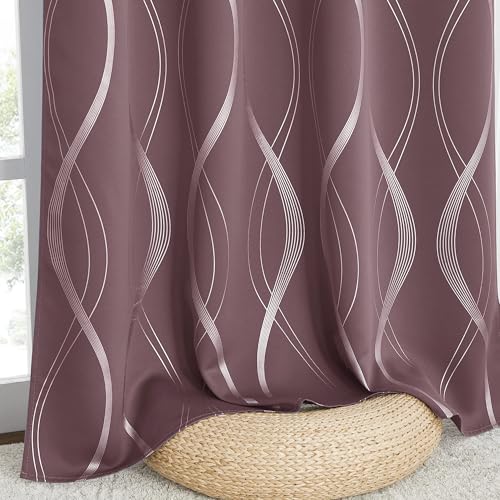 Dry Rose Blackout Curtain Panels 84 for Living Room and Bedroom 2 Panels (1 - Dry Rose / 52"W x 84"L (Pack of 2))