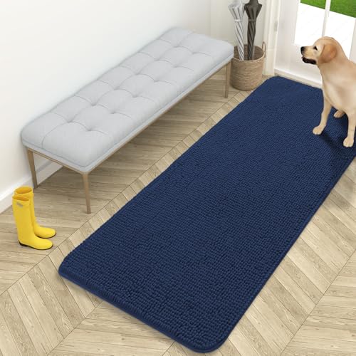 Dog Door Mat for Muddy Paws 59x24 (Dark Blue / 59" X 24")