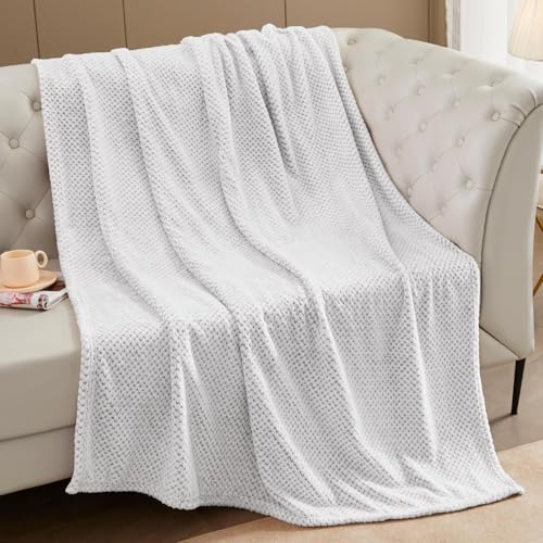 Soft Waffle Fleece Bed Blanket King Size (Heather Gray / 90x104 in)