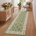 Washable Kitchen Rugs Non Slip 2x6 Hallway Runner Stain Resistant Low Pile Rug (Green/Spring / 2' x 6' (Rectangular))