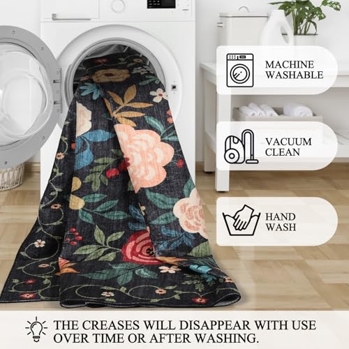 5x8 Area Rug for Bedroom (Black / 5' x 8' (Rectangular))
