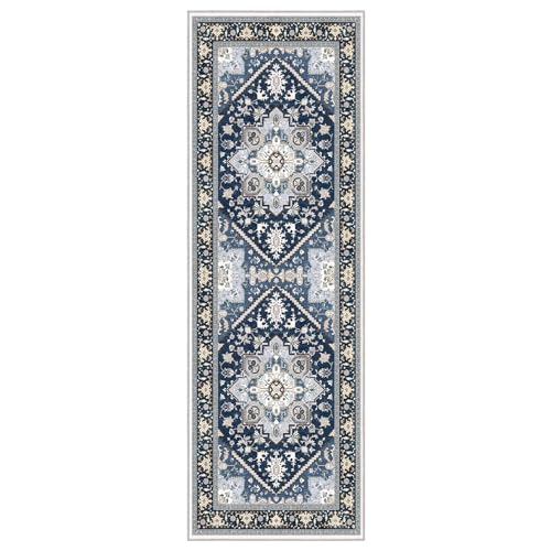 Soft Area Rugs 2x6 (2' x 6' (Runner) / Blue & Gold)