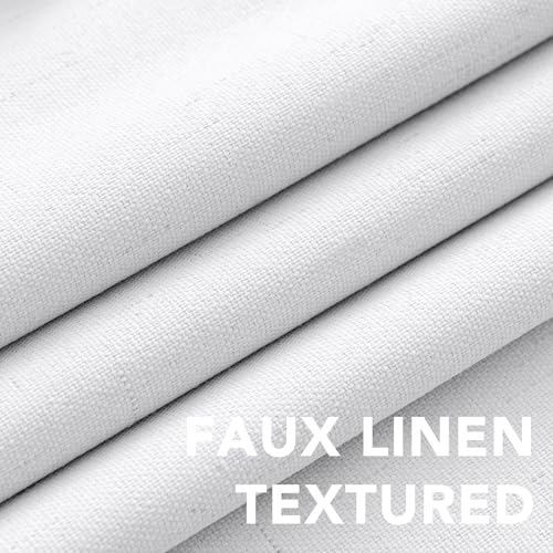 100% Blackout Polyester Curtains 84" L 2 Panels White (White / 42"W x 84"L (Pack of 2))