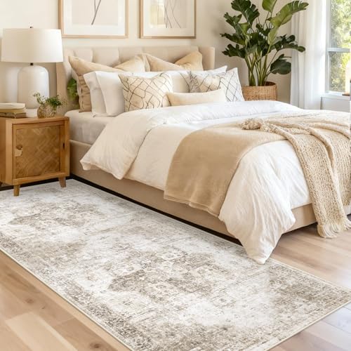 Runner Rug 2x6 Washable Rug (Taupe / 2' x 6' (Rectangular))