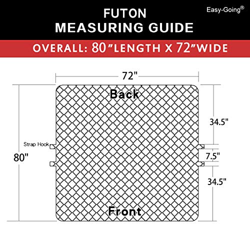 Reversible Couch Cover (Black/Beige / Large Futon)