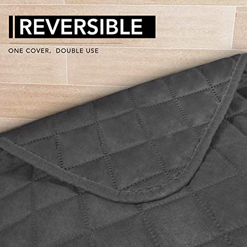 Sectional Couch Covers for Dogs L Shape Sofa Cover Reversible Sofa Slipcover Chaise Lounge Cover Furniture Protector Cover for Pets Dog Cat (42" x 52" / Dark Gray/Dark Gray)