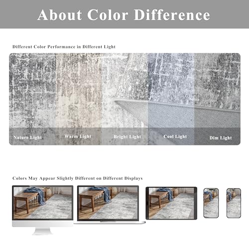 Washable 2x5 Hallway Runner Rug (2' x 5' (Rectangular) / Light/Grey)