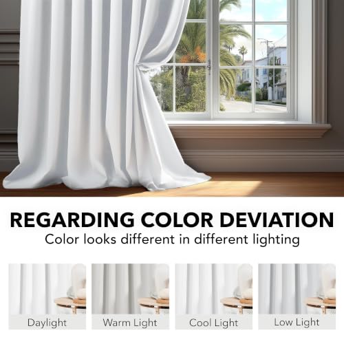Pure White Curtains for Living Room (Pure White / 42"W x 84"L (Pack of 2))