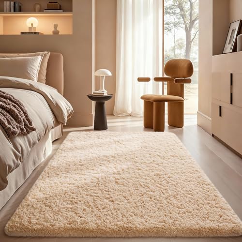 Beige Rugs for Bedroom Living Room (Beige / 4' x 6' (Rectangular))