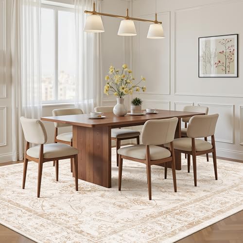 5x7 Area Rugs for Living Room (Wood/Ivory / 5' x 7' (Rectangular))