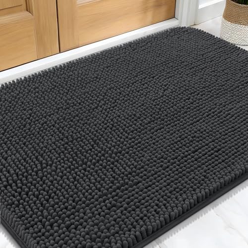 Dog Door Mat for Muddy Paws 32x20 (Dark Grey / 32" X 20")