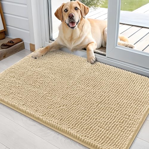 Dog Door Mat for Muddy Paws 35x24 (Sand / 35" X 24")