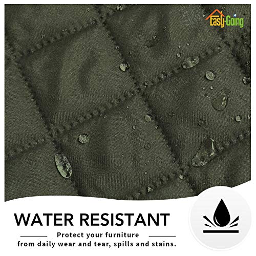 Reversible Couch Cover (Army Green/Beige / Large Recliner)