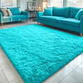 5x7 Machine Washable Large Area Rugs for Living Room (5x7 Ft / Teal Blue)