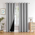100% Blackout Curtains for Bedroom 108 Inches Long 2 Panels Set (52"W x 108"L (Pack of 2) / Light Grey)