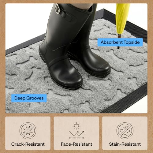 WeatherMAX Door Mat (Light Gray Bones / 35" x 23")