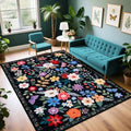Area Rug Living Room (Black / 5' x 7' (Rectangular))
