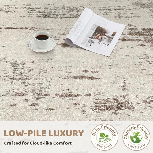10x14 Washable Area Rug (Brown/Grey/Beige / 10' x 12' (Rectangular))