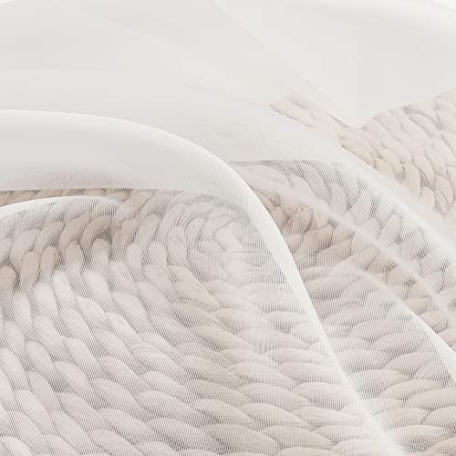 Sheer Ivory Valances for Windows 2 Pack (Ivory / 42"W x 18"L (Pack of 2))