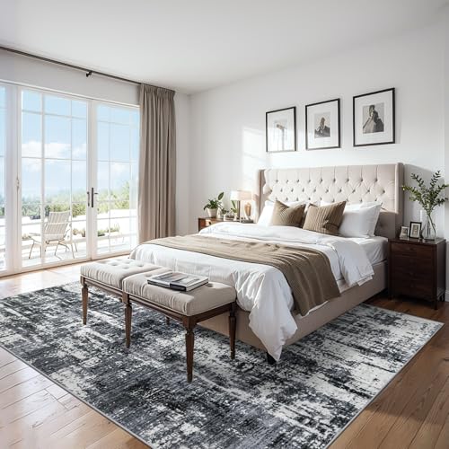 Area Rug Living Room (New-black / 4' x 6' (Rectangular))