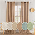 Brown Linen Curtains 52x90 Inches Long for Bedroom and Living Room (Linen Brown / 52"W x 90"L (Pack of 2))
